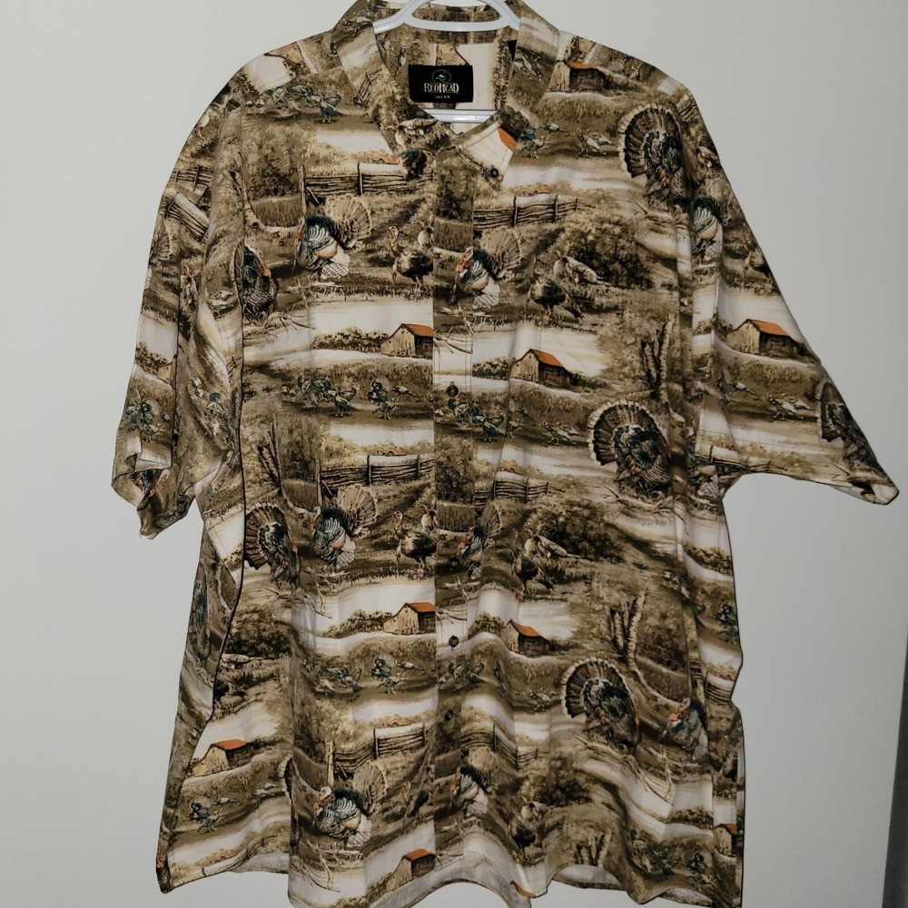 RedHead Short Sleeve Button Down Shirt Men's Size 4X Turkey Hunting Outdoor
